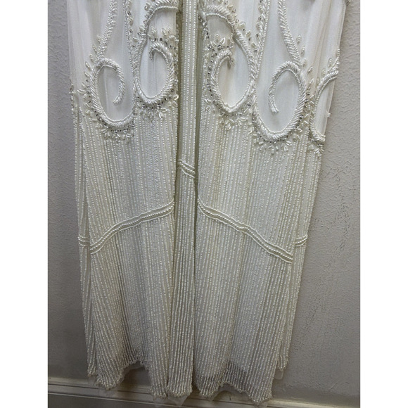 Anthropologie BHLDN Sorrento Bridal Wedding Dress Size 2 white beaded pearl NWT - Picture 11 of 16